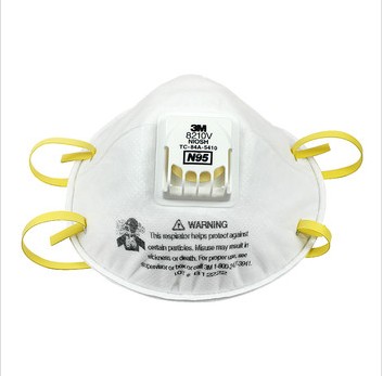 3M 8210V带阀防颗粒物口罩 头带式 10个装防护口罩 KN95 防流感
